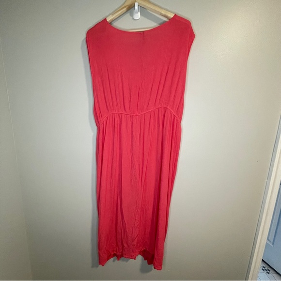BOHO ME Maxi Cover Up Dress Watermelon 3X - Picture 3 of 6